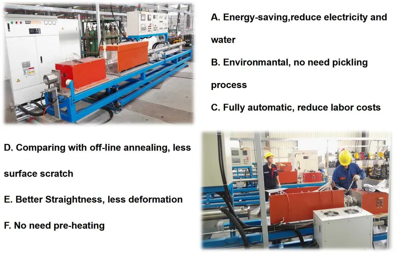 on Line Bright Annealing Processing Machine for Stainless Steel Coil Pipe