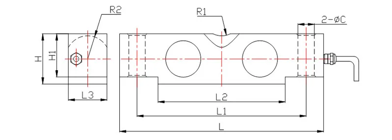 Axel Load Scale Pressure Load Cell 10-75klb