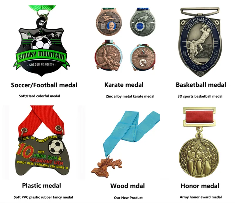 Custom Metal Shiny Gold Finish Medal for Honor