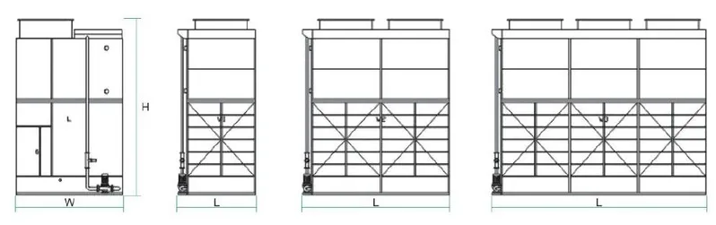 Industrial Water Cooled Evaporative Condenser Fluid Cooler