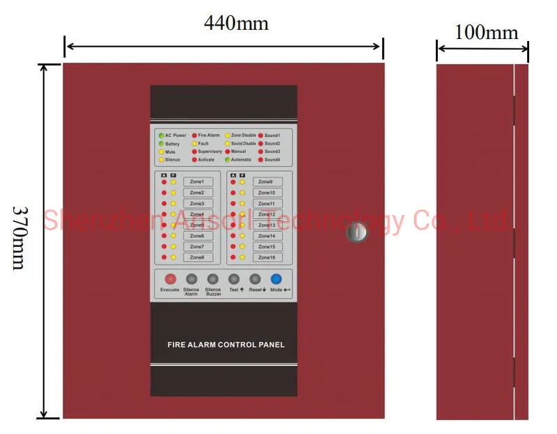 2 Wires Easy Operation Fireproof Firefighting Panel Alarm System