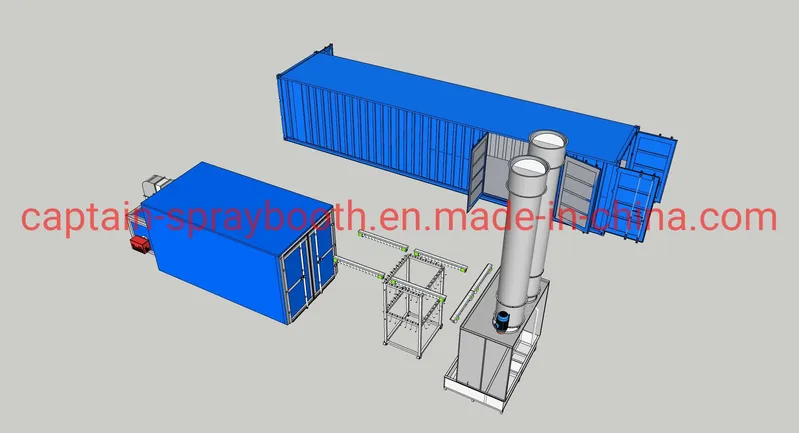 Customized Container Spray Booth / Removal Spray Booth / Paint Booth