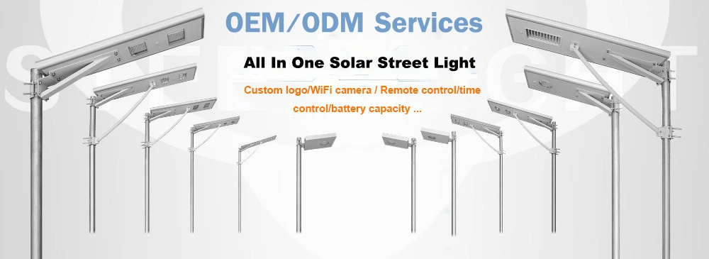 LED Solar Street Light with Support Fitting 30W IP65 Outdoor LED Road Light with Light Sensor