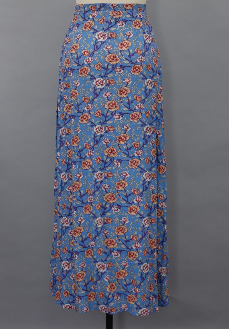 Vintage Skirt with Oversize Skirt Fringed