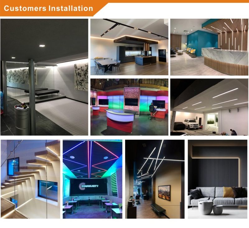 Decorative recessed LED linear light LED linear light Aluminum Profile for bathroom