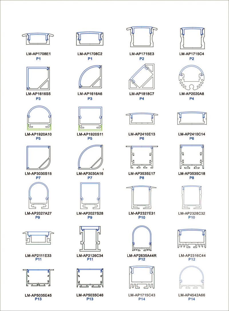 Decorative recessed LED linear light LED linear light Aluminum Profile for bathroom