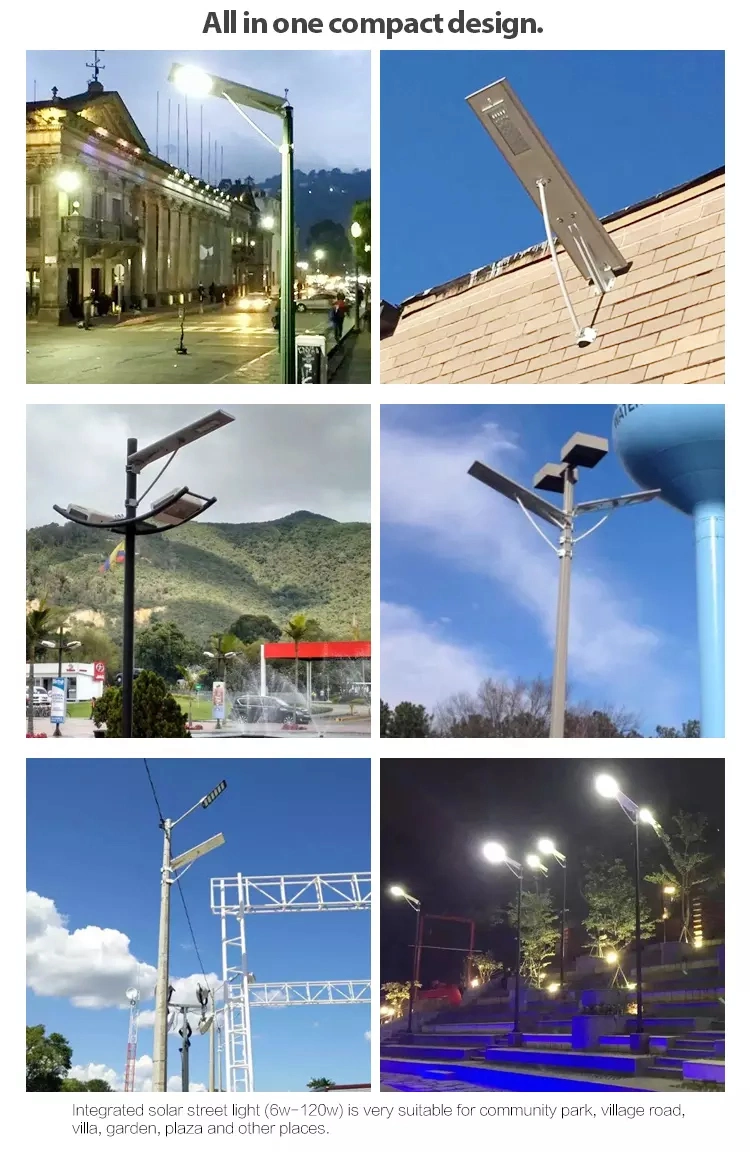 LED Solar Street Light with Support Fitting 30W IP65 Outdoor LED Road Light with Light Sensor