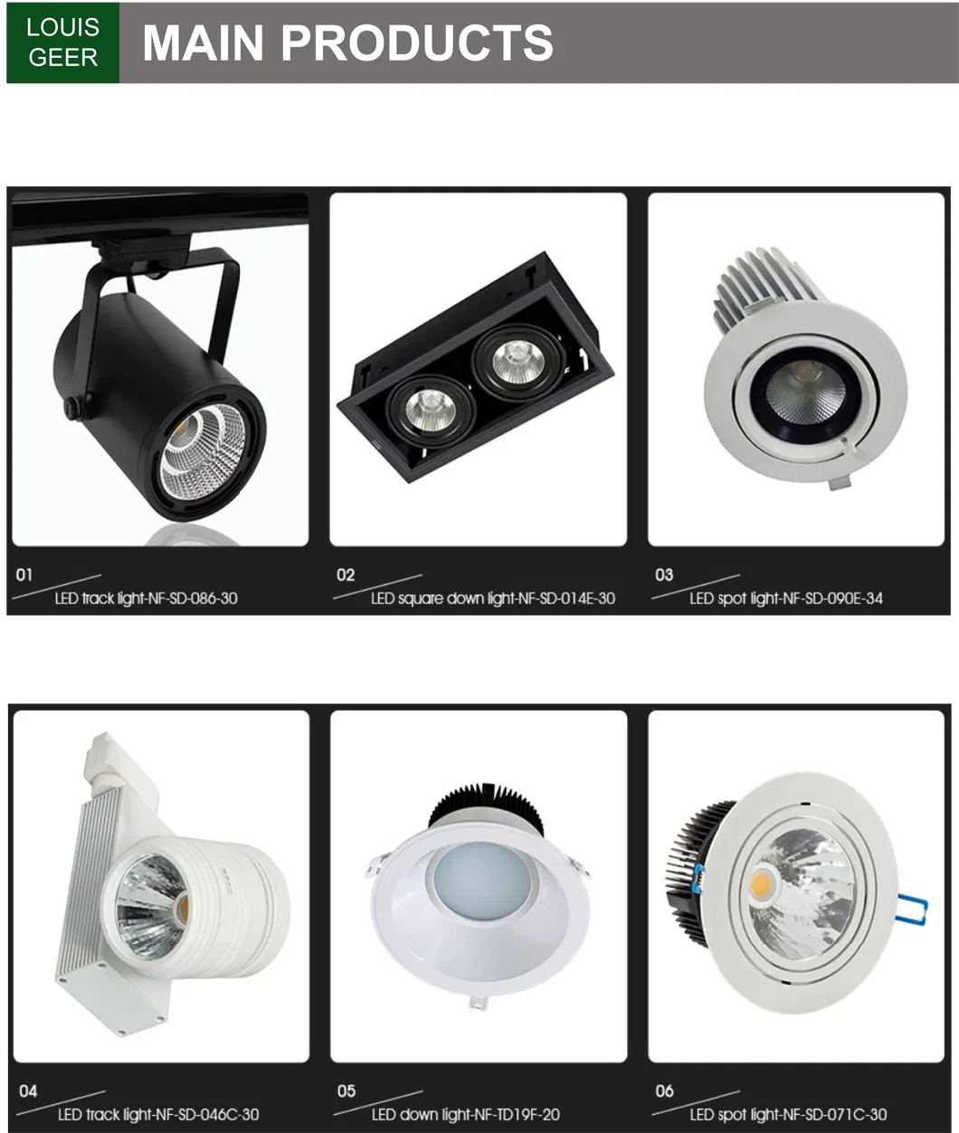 Adjustable Recessed Light Fixture Dimmable Aluminum Ceiling LED Down Light Cutout IP20 LED Spot Light