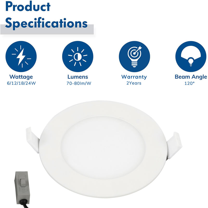 Zhongshan 4 Inch 6inch Slim ETL LED Panel Light 3CCT Changeable