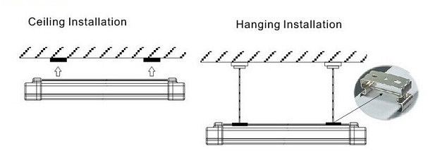 LED Linear Luminaire 30W 40W 50W 60W Tri-Proof LED Light 1200mm