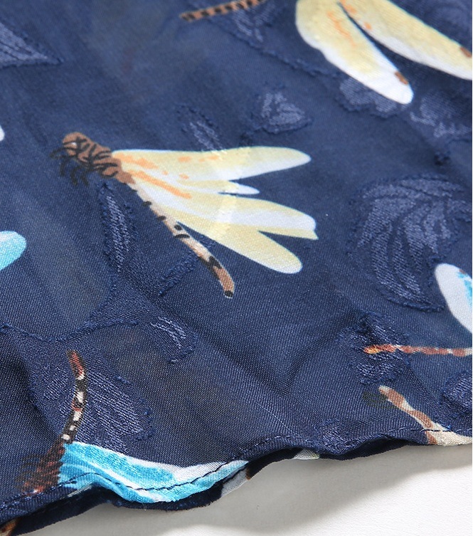 Fashion High-Waisted Slimming Printed Skirt A-Line Skirt