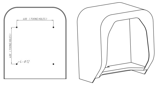 Vandal Resistant Acoustic Telephone Booth, Sound-Proof Telephone Hood for Noisy Environment
