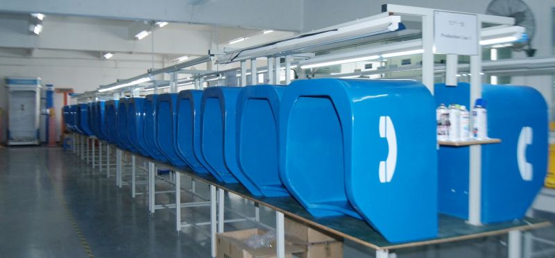 Vandal Resistant Acoustic Telephone Booth, Sound-Proof Telephone Hood for Noisy Environment