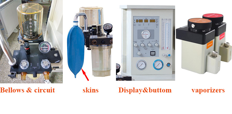 Mini Surgical with Two Vaporizer Good Quality Anesthesia Machine Used in Hospital