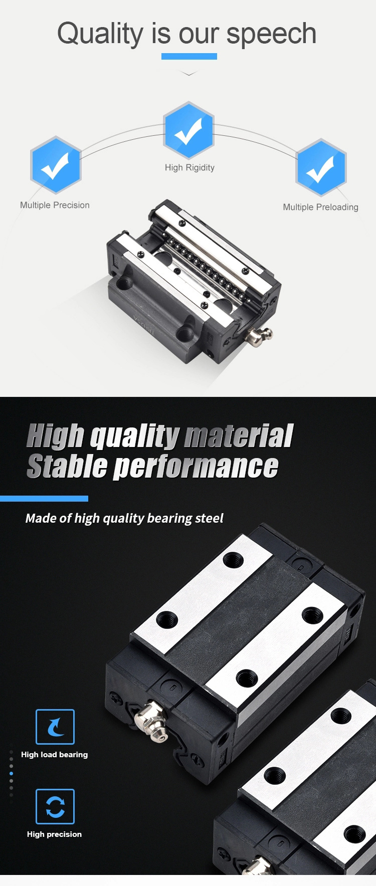 Linear Guide 1200mm Linear Guideway Linear Guide Rail HGH35ca