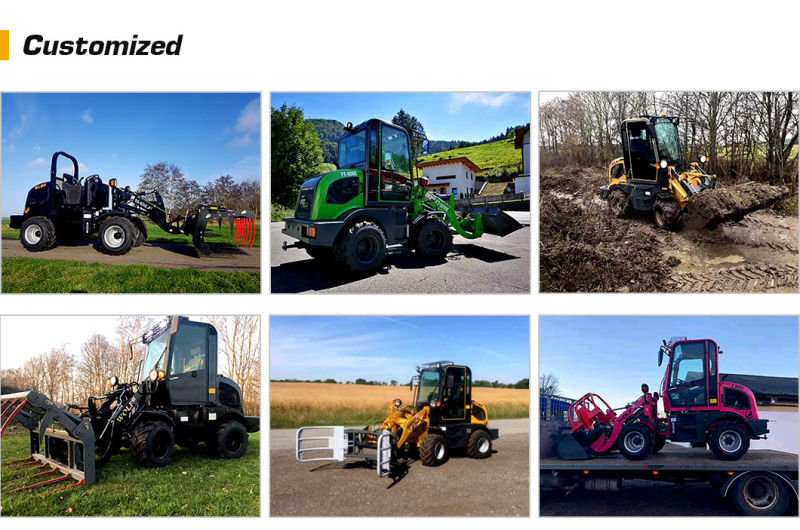 2021 New Model Front End Loader Mini780 Compact Bucket Wheel Loader