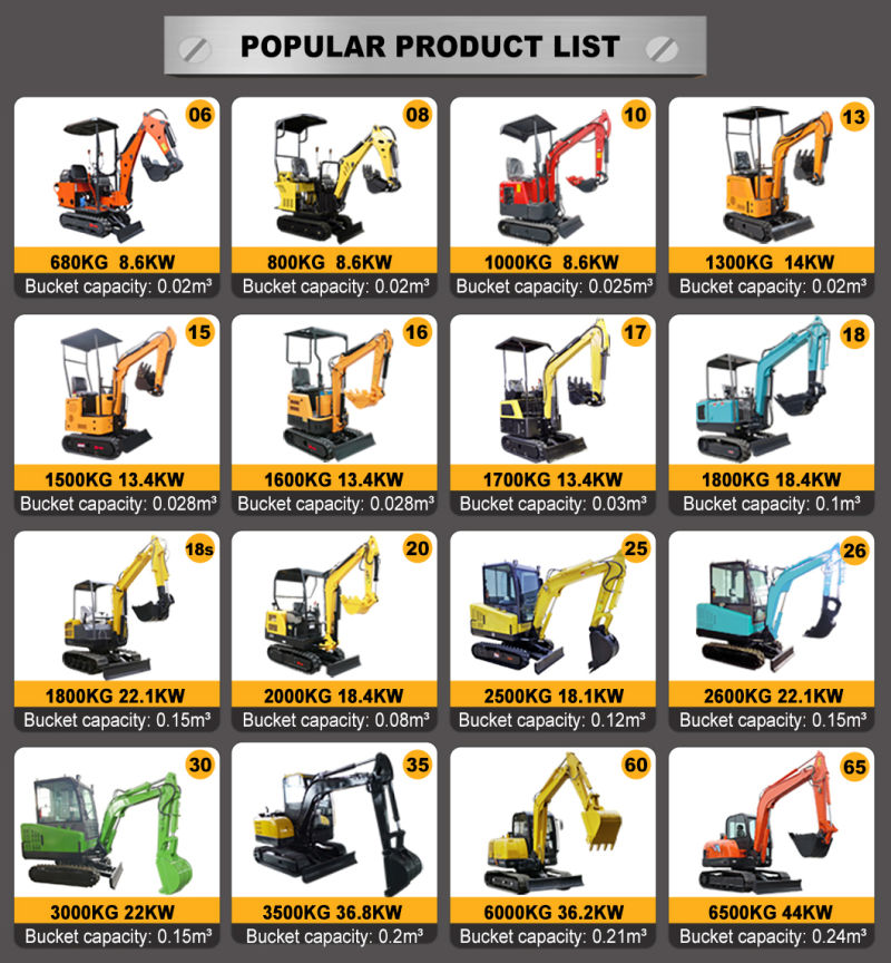 Household Excavator Small Digger Small Hydraulic Crawler Excavator