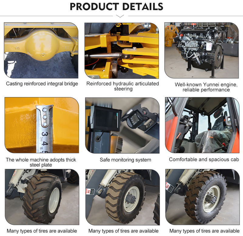 Fully Hydraulic Mini Wheel Loader Articulated Wheel Loader Parts for Agriculture