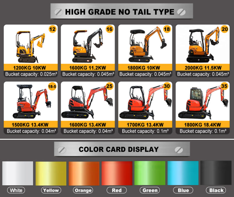 High Benefit 1.2 Ton Excavator Rock Breaker Excavator for Forestry