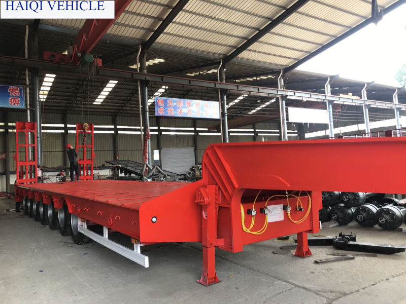 Excavator Extendable Low Bed Loader Chassis Semi Truck Trailer