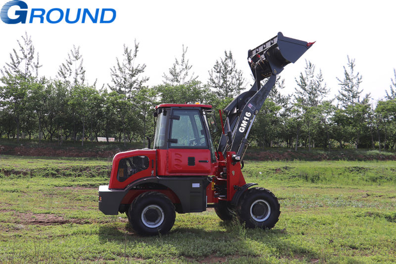 Mining loader 1.6ton bucket mini front end wheel loader