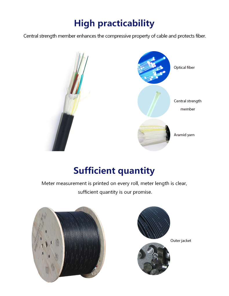 100m Span Aerial ADSS Arss Optical Fiber Cable