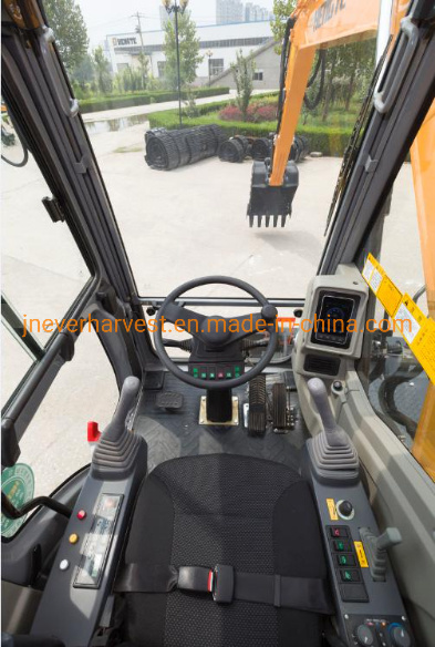 15ton Wheel Digger Hydraulic Digging Machine Bucket Excavator with Rotating Grapple