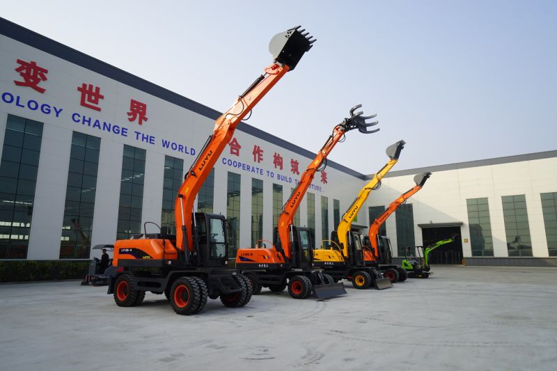 Mini Wheel Excavator Carry All Attachment Reinforced Chassis