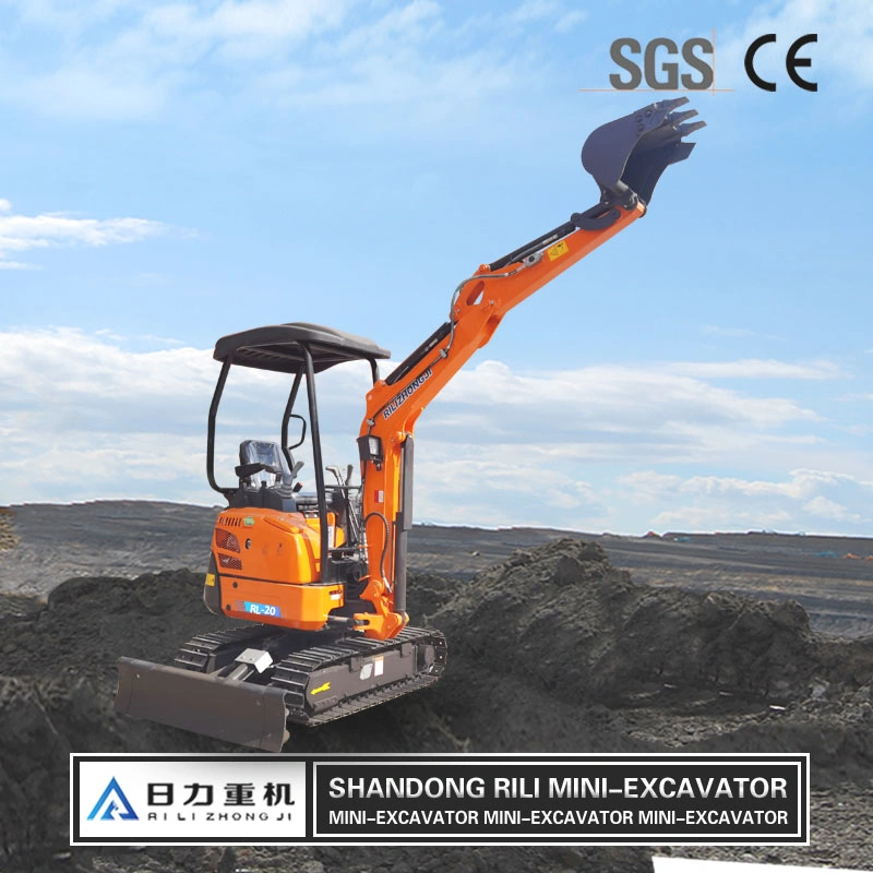 Rili20 Crawler Excavator 2ton Excavator Engine Backhoe Excavator Hot Sale