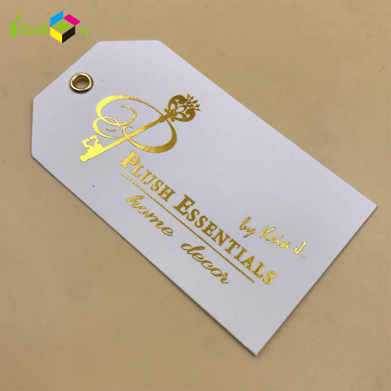 Customized Logo Product Tags Hang Tag Paper Clothing Tag with String