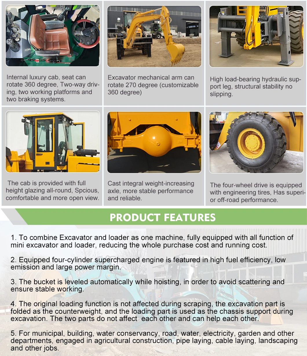 Stock Available Multifunction Mini Loader Excavator Backhoe Parts