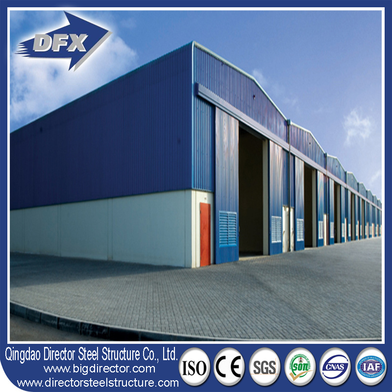 High Quality Hot DIP Galvanized Steel Structure Prefab Workshop with Crane